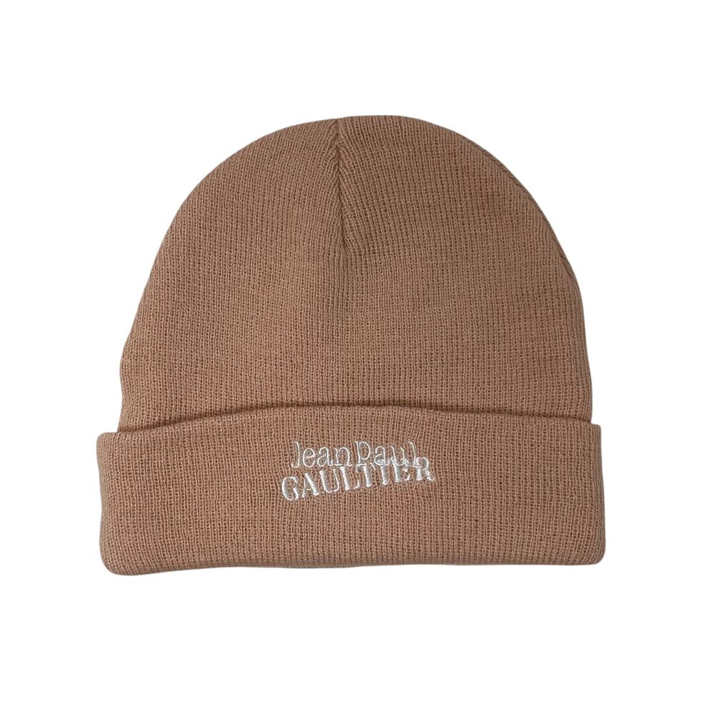 Jean Paul Gaultier Beanie - Peach Tan - Perfume Gift with Purchase Hat - Picture 1 of 6